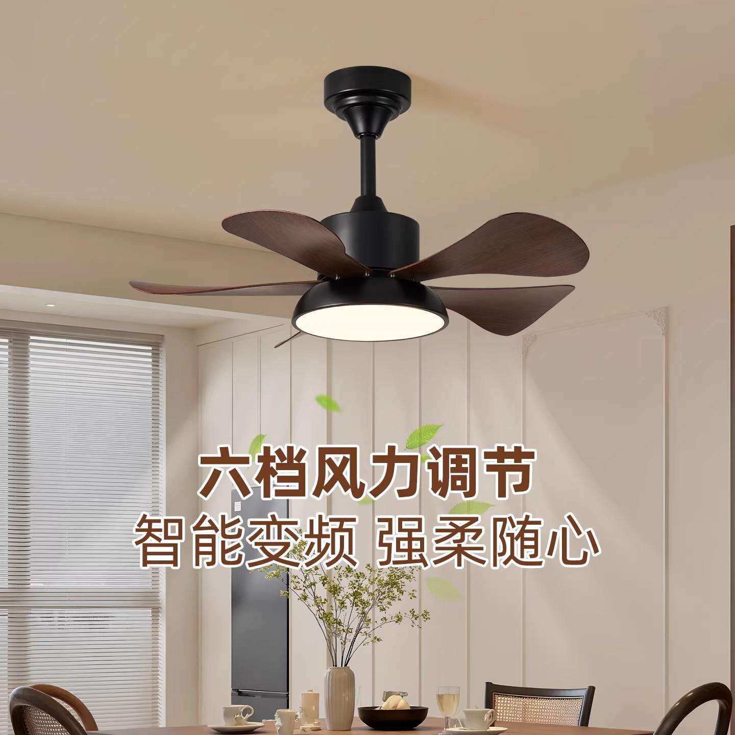 复古餐厅卧室风扇灯吊扇灯工业小尺寸家用中古风小电扇灯卧室房间