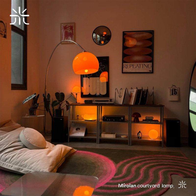 米罗兰的灯包豪斯客厅沙发旁边落地灯2025新款中古钓鱼灯柚子氛围,家装灯饰光源,氛围灯,淘宝优惠券,粉丝福利购,淘宝优惠卷