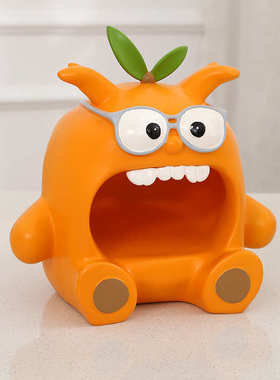 卡通可爱创意火焰玄关入户客厅钥匙收纳托盘家居装饰品摆件装饰品