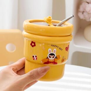 宝宝吸管杯萌趣卡通饮水杯不锈钢食品级直饮杯 老板娘自留款