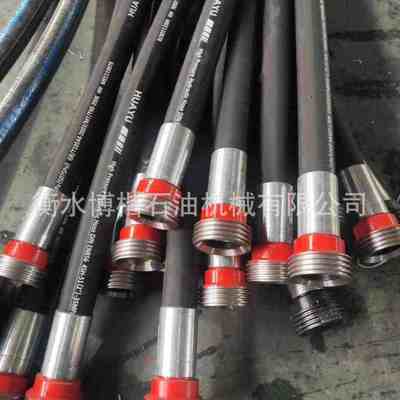 油田高压钢丝管 石油钻探胶管高压水龙带 由壬连接钻探耐磨胶管