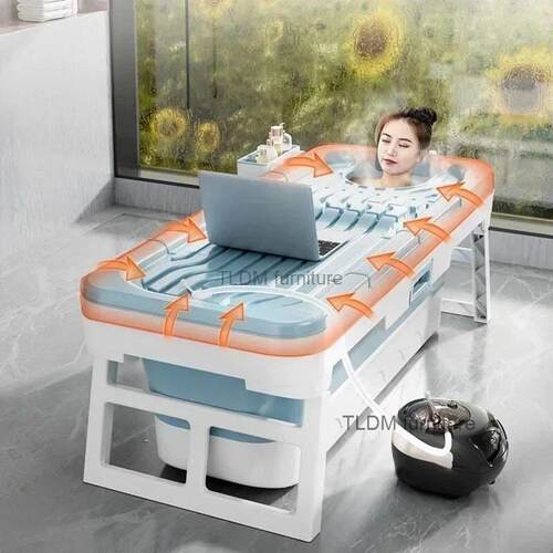 Portable Folding Bathtub for Adults hot Bath Spa Plastic Bat