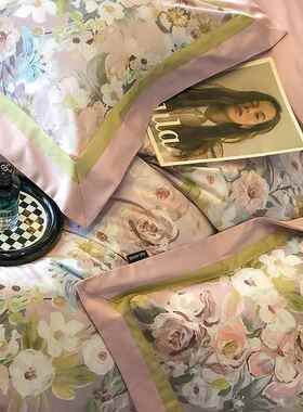 100S复美式长绒棉四单MCM件套裸睡高端数码印花被套床棉1.8纯m古