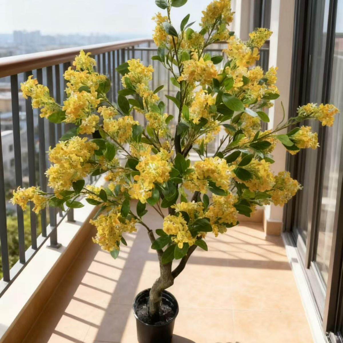 客仿桂花盆景真地小落型LSCJ6厅创意小装饰花