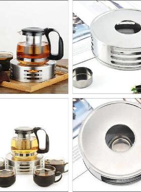 Stainless Steel Teapot Warmer Tea Coffee Glass Pot Heating