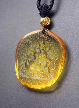 厂家直销藏传佛多杰雄登马来西亚财王吊坠财源广进佛像挂件项链