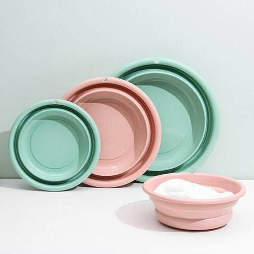 伸缩可折叠脸盆便携式压缩盆洗脸盘硅胶旅行超轻家用水盆大号中号