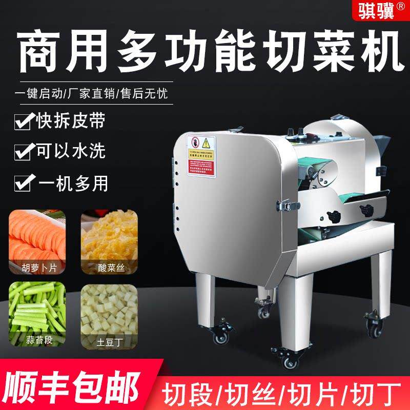 骐骥商用多功能食堂小型切菜机土豆罗卜葱花韭菜切丝切片切丁切段
