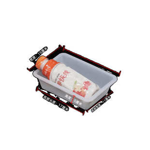 长方形超市加厚塑料盒食品冰零食厨房盘盒子塑料收纳盒展示白色