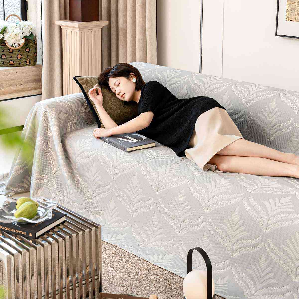 一整张全盖沙发巾夏季凉感冰丝高级感防滑客厅2025新款沙发毯套罩