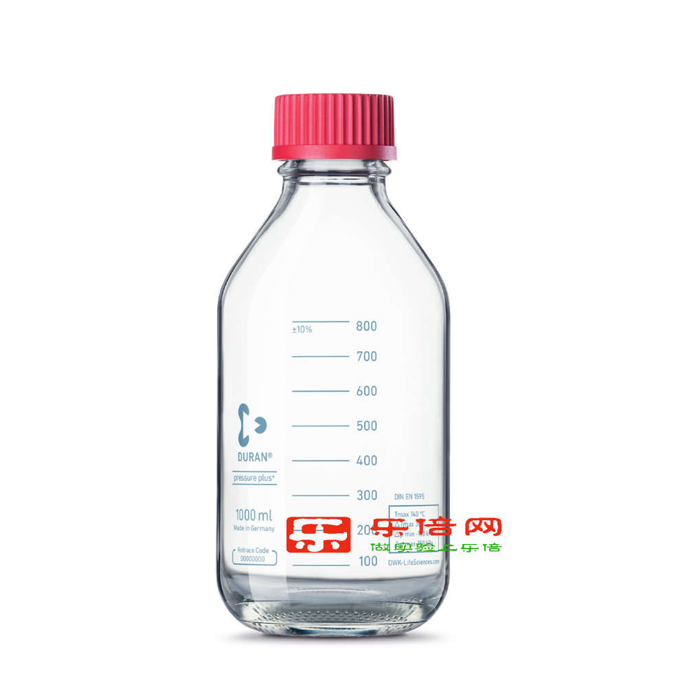 德国原装肖特DURAN耐压瓶子GL45透明玻璃Plus+试剂瓶耐负压采样瓶