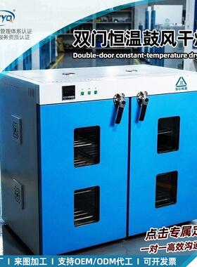 厂家直销双开门电热恒温鼓风干燥箱烘干温工业用烤箱商用实验室