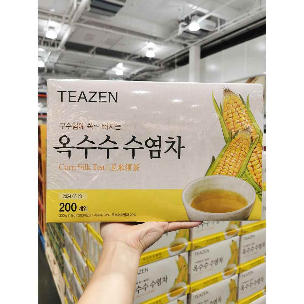 开市客costco韩国进口TEAZEN玉米须茶包无额外添糖冷热冲泡茶包
