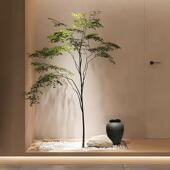 彷真植物假树榕树家居室内客厅大型落地侘寂风格 饰盆栽绿植摆件 装