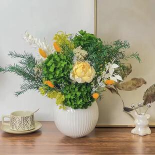 永生花花束绣球花牡丹花真花干花高级感天然风干客厅餐桌装饰摆件