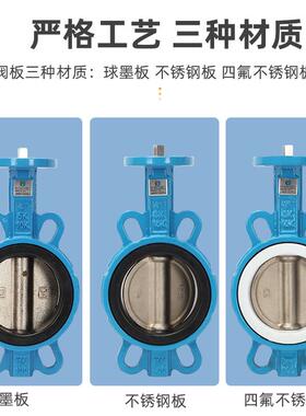 无头方杆圆杆蝶阀DN50/80/100/125/150/200/250/300气动电动专用