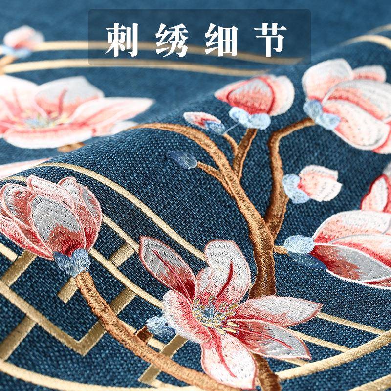 新中式茶几盖布高档床头柜装饰垫布方桌布客厅边柜小方几角几盖巾