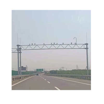 219单悬臂F杆高材质q345热镀锌后喷塑公路交通指示牌标志杆