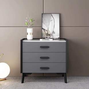 卧室床头柜简约现代实木轻奢岩板意式 二三四五斗柜 极简2022新款