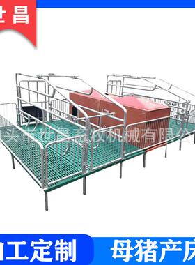 母猪产床繁殖器具保育两用母猪定位栏全复合双体分娩限位栏保育床