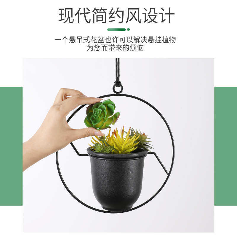 壁挂悬挂绿盆工厂源头植物花盆创意吊兰萝铁艺肉挂花架吊篮花篮多