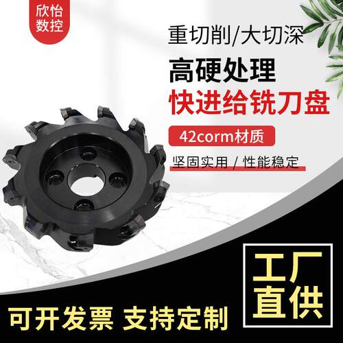 PD09-160-40-9T快进给铣刀盘开粗重切削平面飞刀盘铣刀盘数控加工