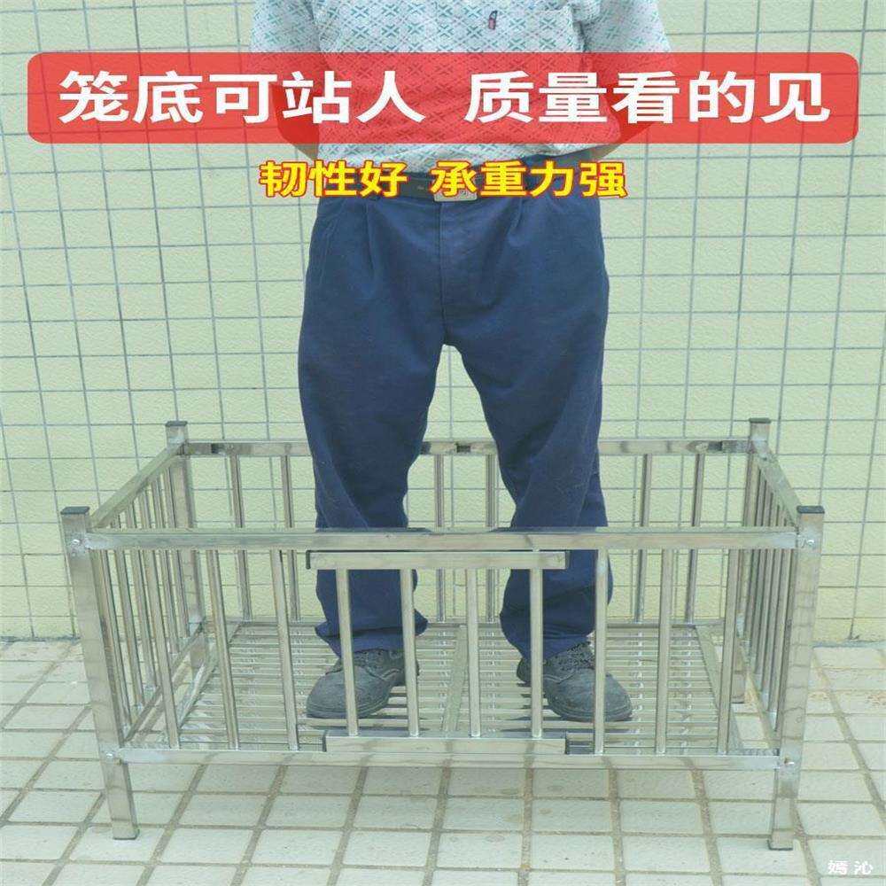 鸡笼家用大号不锈钢鸡鸭鹅兔笼自家养鸡笼子带轮子养殖笼鸡舍