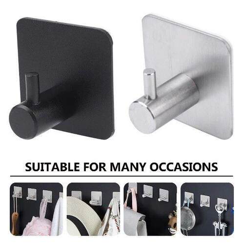 4pcs Strong Adhesive Durable Hooks Wall Mounted Bathroom