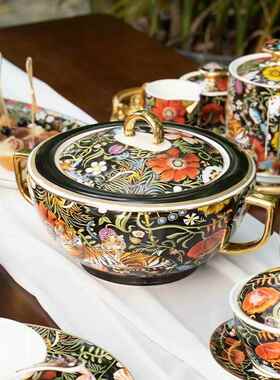 式骨瓷餐套装家圆盘平碟碗筷全套用酒店Z1204欧摆台高档奢华陶具