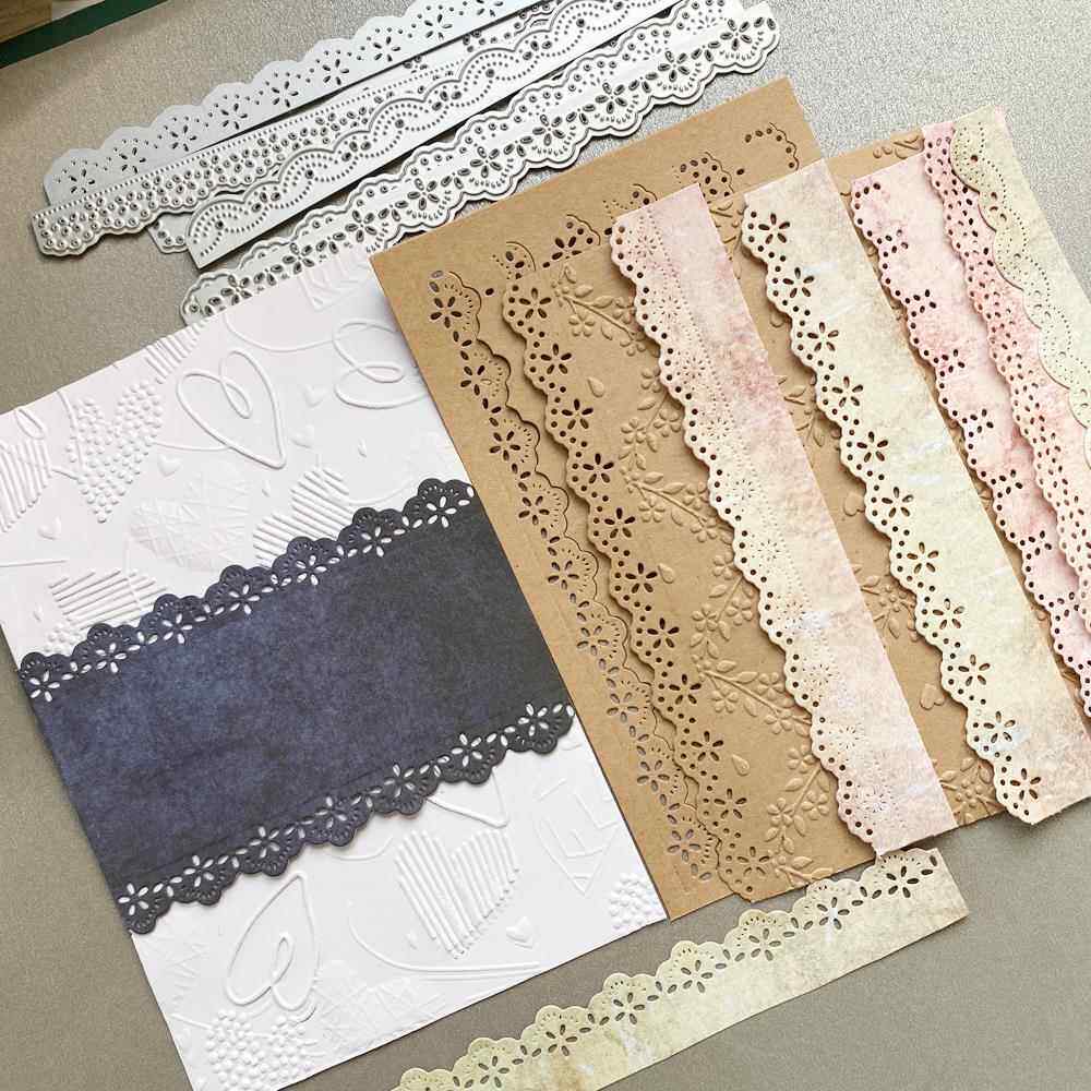 花边蕾丝切割模具 scrapbook剪切簿 纸艺压花立体书素材 黏土模具