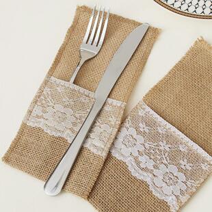 Christmas lace knife and fork bag圣诞节蕾丝刀叉套