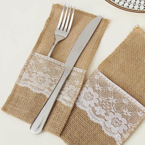 Christmas lace knife and fork bag圣诞节蕾丝刀叉套