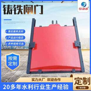 铸铁闸门双向止水铸铁闸门镶铜方形平面水利工程渠道一体式闸门