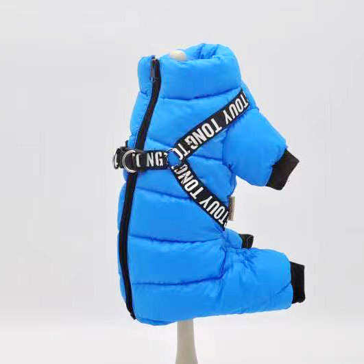 保暖比泰犬四脚衣服羽绒柯基小型熊带迪加厚棉服胸狗狗冬季背