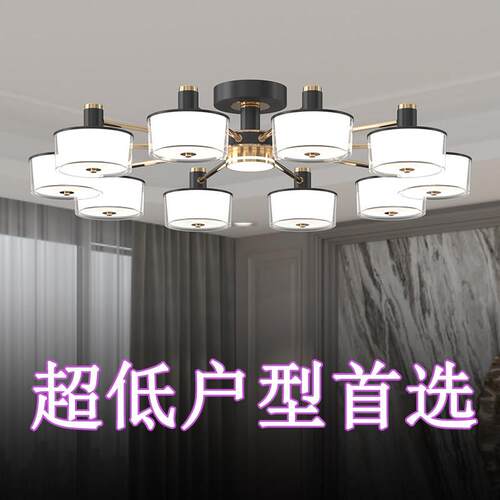 轻奢北欧客厅吊灯2024年新款后现代简约大气家用饭厅卧室防尘灯具