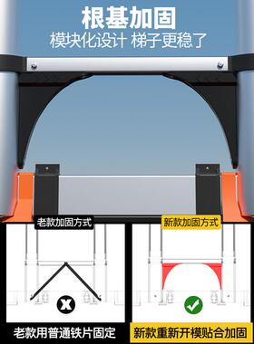 镁多梯力伸缩子铝合金人字竹节梯MDL-170D梯折叠防梯升降厂家直销