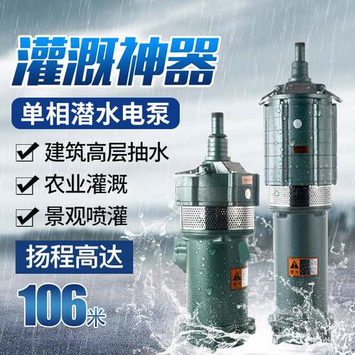 厂家清水多级潜水电泵农用高扬程深井抽水泵220V小老鼠抽水机