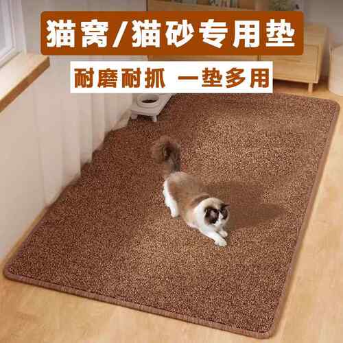 猫抓板猫窝一体地毯彷剑麻猫爪垫子猫咪睡觉耐磨不掉屑大号猫砂垫