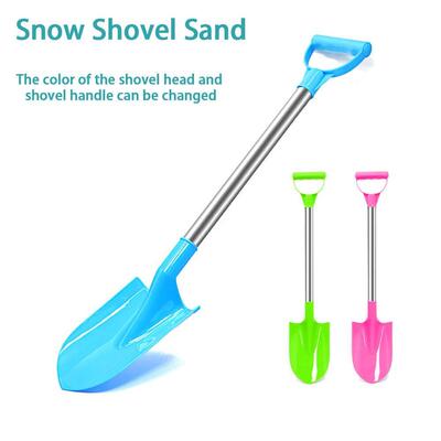 Children Beach Shovel Stainless Steel Pointed Shovel Toy Woo