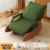 [Cat Scratch Leather + Solid Wood Feet]Green + Brown + Free Storage Bag