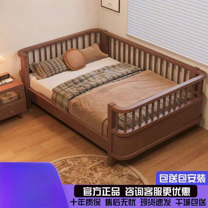 式实985木单人小房间儿童床男孩户型次公卧室女生主超小厚护栏美