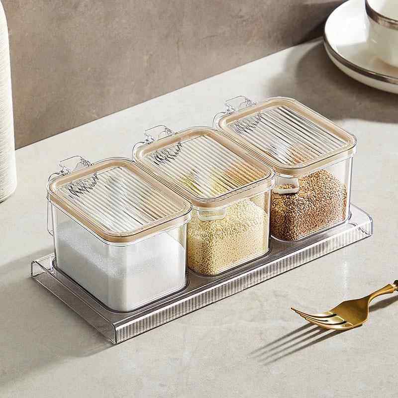 调味盒套装组合厨房家用密封防潮调味罐盐罐味精罐胡椒佐料收纳盒,厨房/烹饪用具,调味瓶罐/调料研磨器,淘宝优惠券,粉丝福利购,淘宝优惠卷
