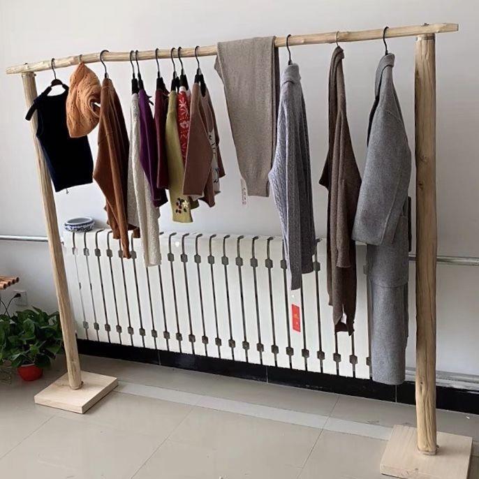 服装店地陈列展拱示架实木挂落衣架婚礼原木风道门婚航帆庆摄影具