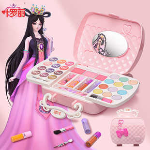 无毒爱莎公主小女孩生日冰雪彩妆盒 叶罗丽化妆品儿童礼物玩具套装