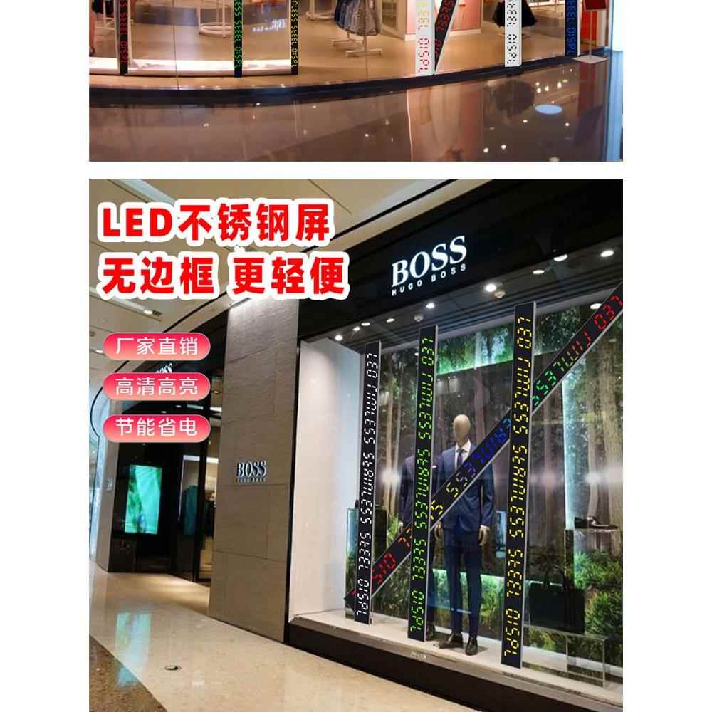 室内全彩色无边框不锈钢装饰条屏led显示屏走字屏滚动图片动画屏