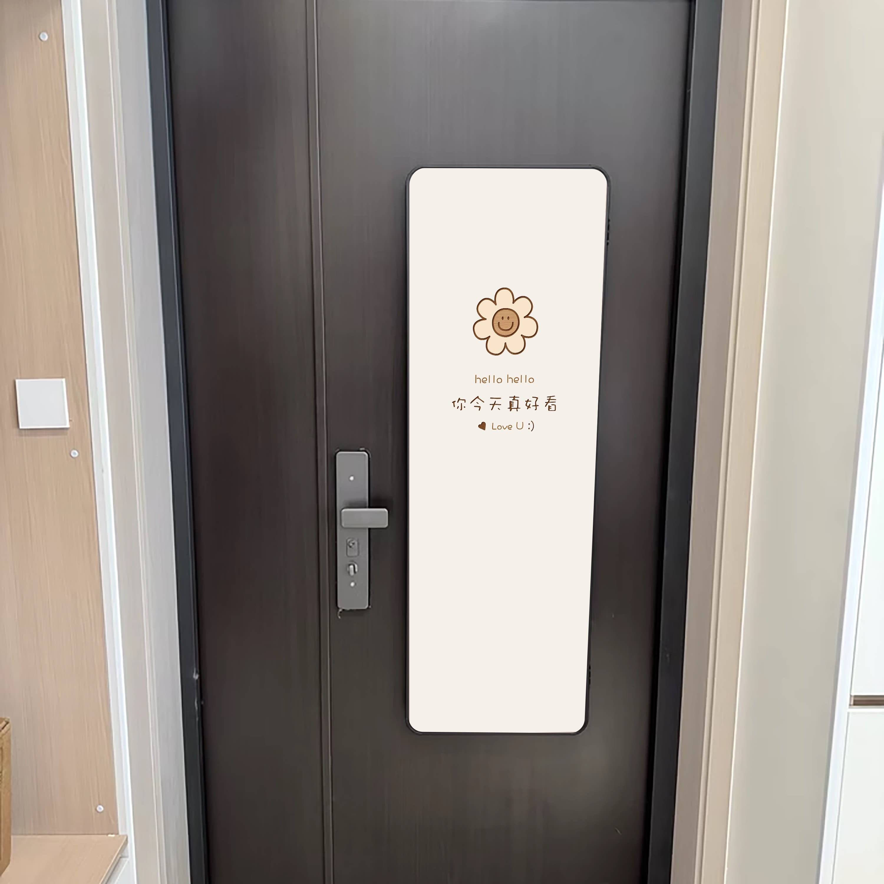 免安装全身镜冰箱侧面隐藏式穿衣镜入户门隐形玻璃镜子磁吸安装