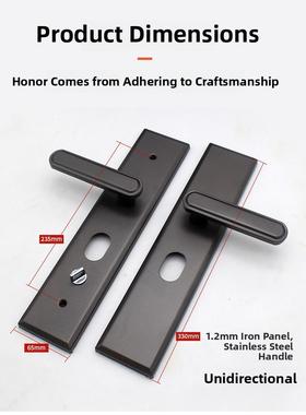 防盗拉手门锁灰色拉手锁万能左右拉手孔间距235m