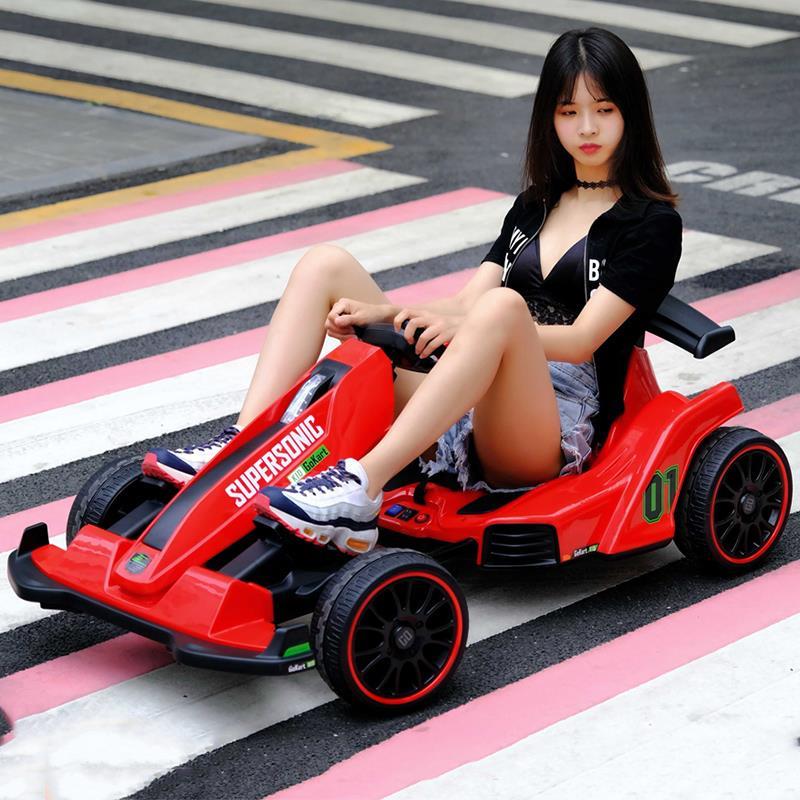 正品卡儿童电动车四轮漂移车遥控男女小车孩车童充电玩具汽车可丁