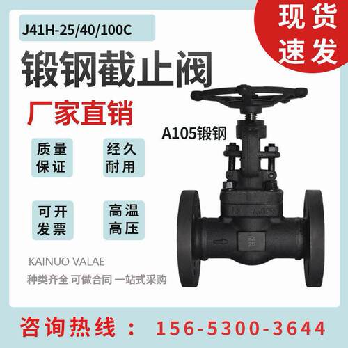 锻钢法兰闸阀停止阀蒸汽高温高压手动阀门J41h/y-25c40c64c100c