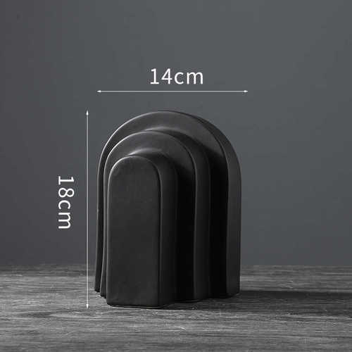 抽象软北欧创意工艺品几何现代轻奢 饰品售楼部陶瓷摆件样板间装